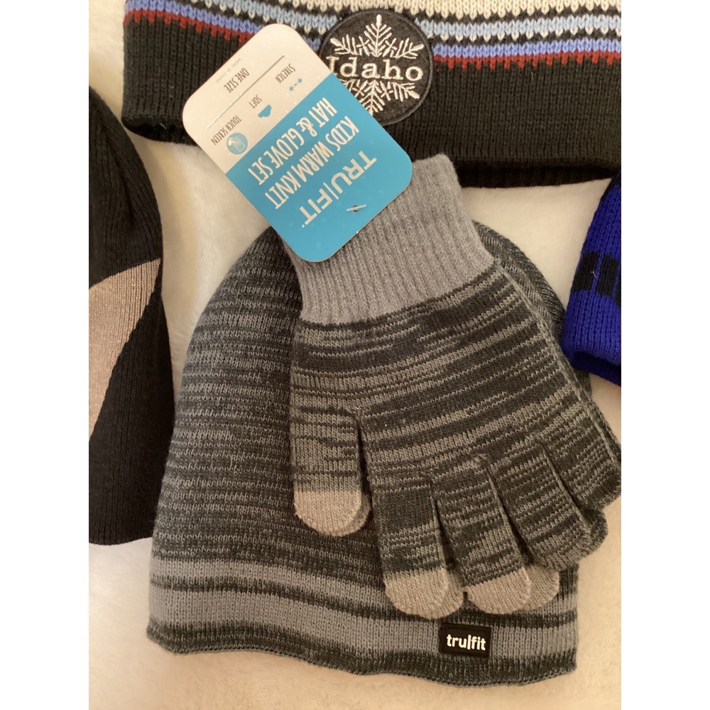 Kids Winter Hat and Glove Sets Nike Idaho TruFit Beanies - Picture 3 of 5